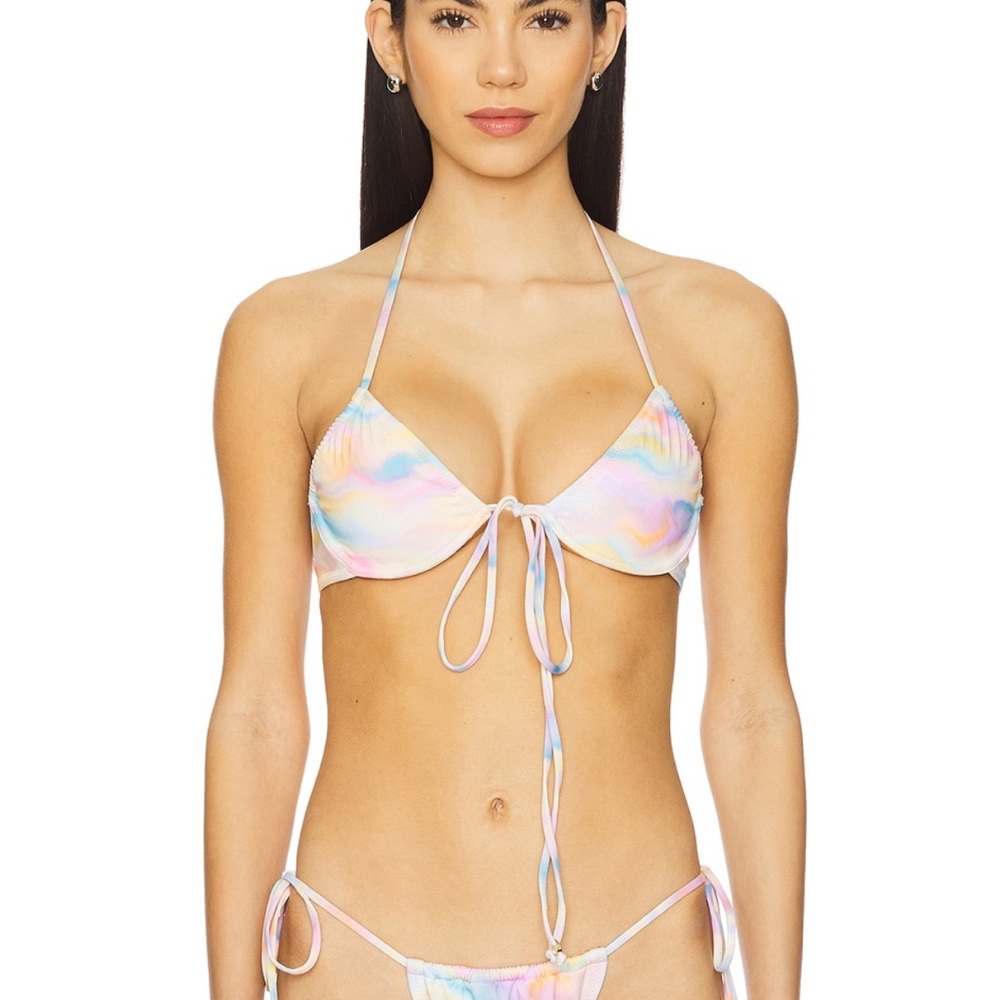 NWT Bananhot Nix Bikini Top - Pink Lagoon Small